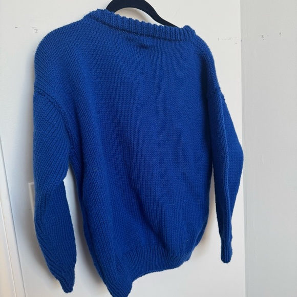 Tampa bay lightning bolt hand knit Sweater with White Logo Streetwear 90s M - Picture 3 of 4